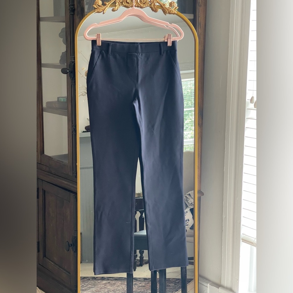 Quince Navy Cropped Ankle Pants